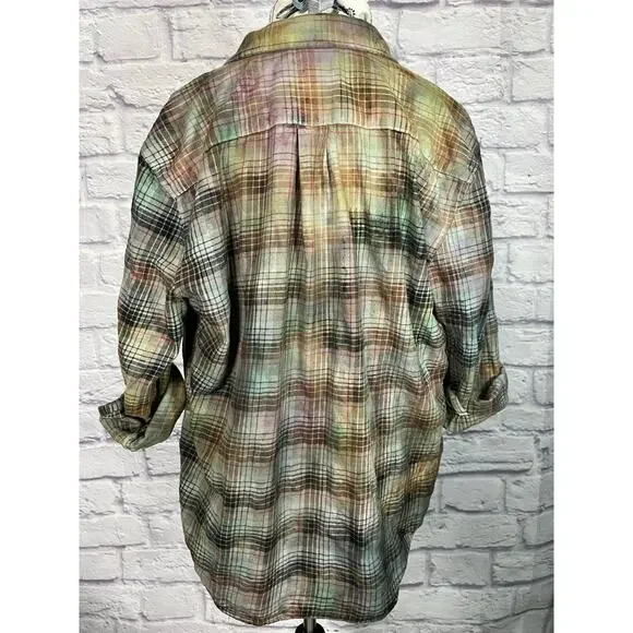 Reworked/upcycled flannel shirt - Picture 3 of 7